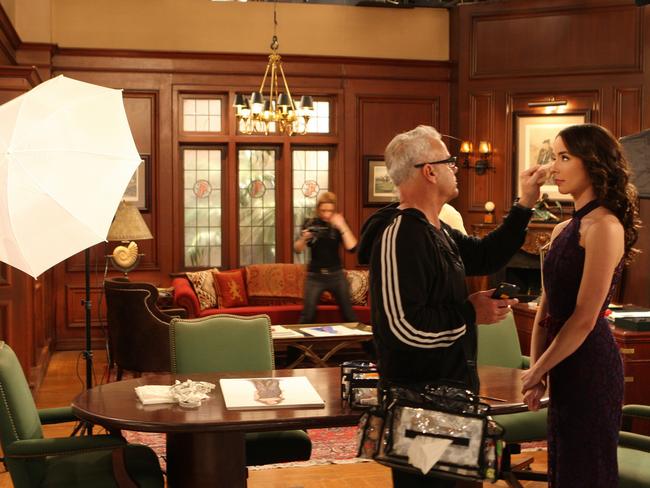 Behind the scenes tour of The Bold and the Beautiful with Aussie actress Ashleigh Brewer in Los Angeles. Picture: Glen McCurtayne
