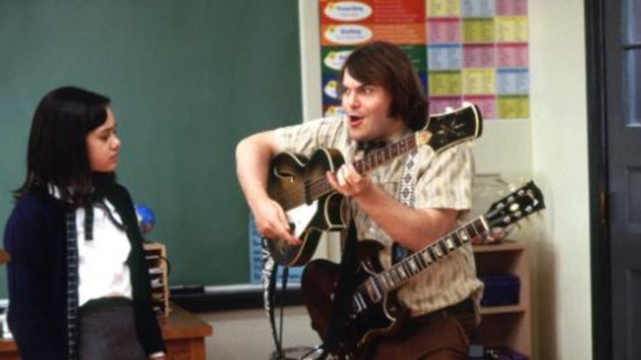 Rivkah Reyes and Jack Black in School of Rock. Picture: Supplied