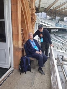 MND SA Chair Andrew Danson with his Dad who also died from MND. Picture: Supplied