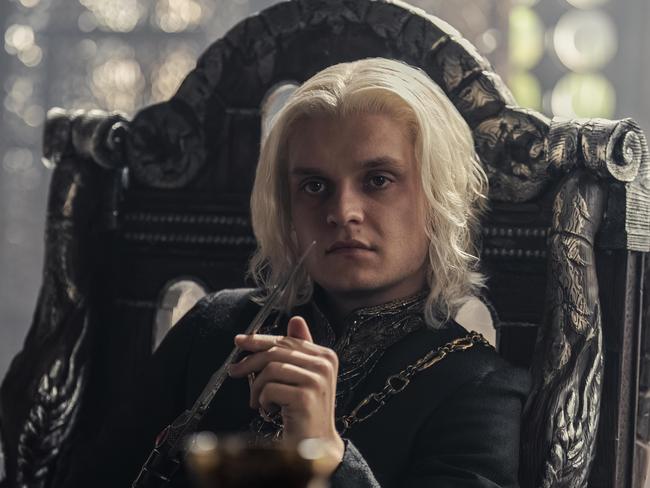 Tom Glynn-Carney as King Aegon II Targaryen in a scene from Season Two Episode One of House of the Dragon.