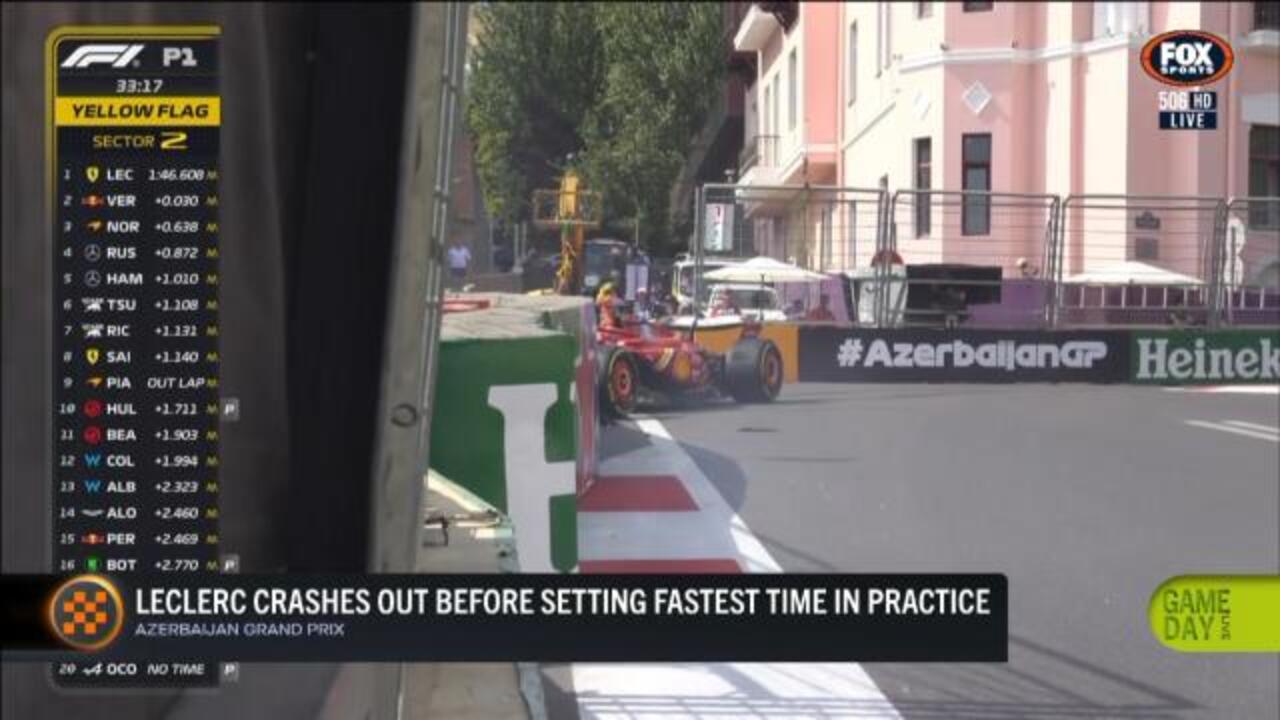 Leclerc has chaotic start in Azerbaijan