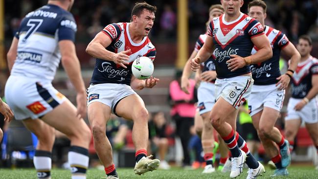 Joseph Manu loves being close to the action. Picture: NRL Photos