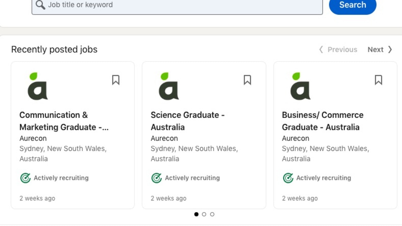 Some job opening at Aurecon.