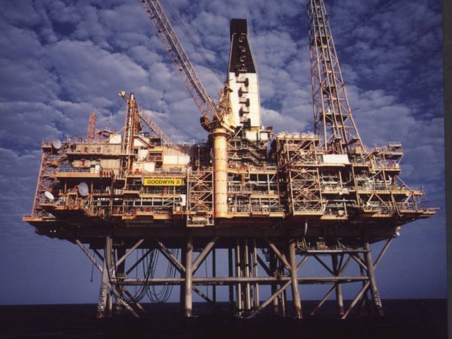 Goodwyn "A"  offshore gas production platform in North West Shelf Western Australia 28 Jun 1999.  oil rig  /Natural/gas