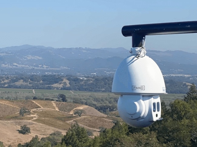 Feeds from Pano AI’s network of cameras and satellites are analysed by artificial intelligence.