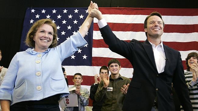 Democratic presidential hopeful former Sen. John Edwards and his wife Elizabeth in 2008. His wife has since passed away. 