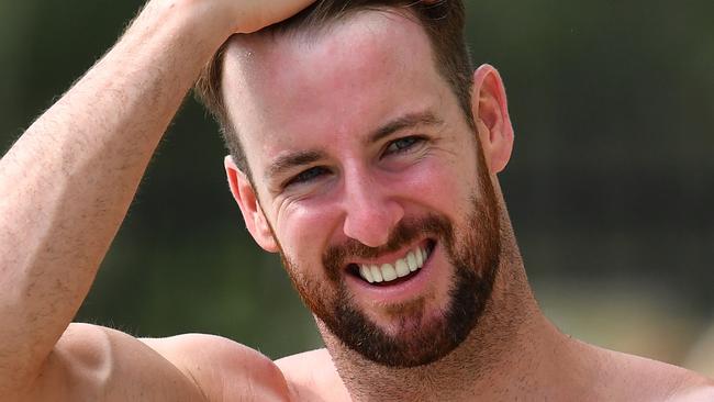 James Magnussen is seen during an Australian swimming team training session ahead of the Commonwealth Games at the Brisbane Aquatic Centre in Brisbane, Wednesday, March 28, 2018. (AAP Image/Darren England) NO ARCHIVING, EDITORIAL USE ONLY