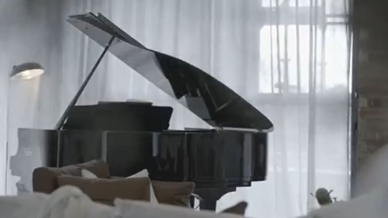 The boys’ controversial baby grand piano.