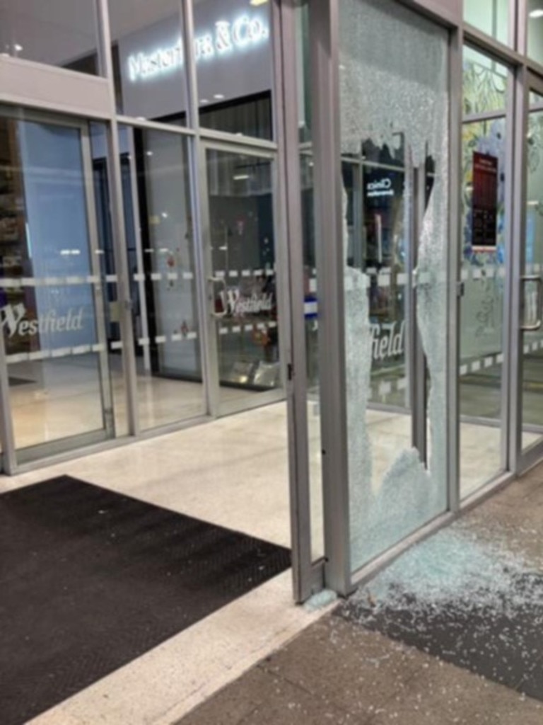 A man armed with a hammer has been arrested began allegedly smashing up windows in a popular shopping centre in Melbourne. Picture: Supplied