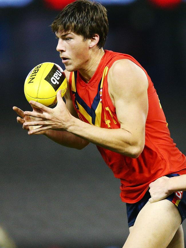 Hugo Munn for South Australia during the U18 AFL Championship match against Vic Metro at Etihad Stadium. Picture: Michael Dodge/Getty Images