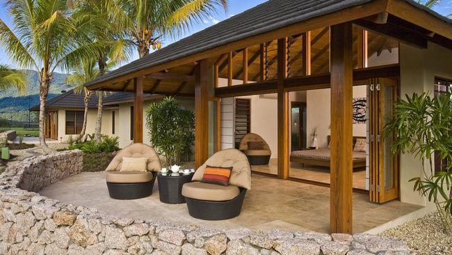 Supplied Editorial Terrace and master bedroom at Mali Mali near Port Douglas.