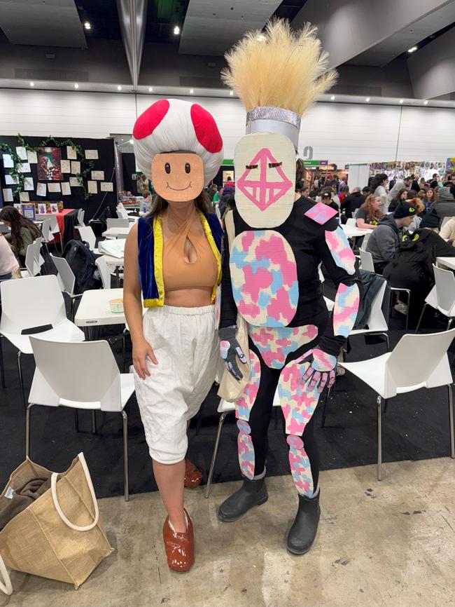 Lauren Power and Ash McDonald attend the Oz Comic Con Melbourne at the Melbourne Convention & Exhibition Centre on Sunday, June 08, 2025. Picture: Jack Colantuono