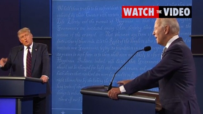 Donald Trump and Joe Biden bicker during debate: 'Will you shut up?'