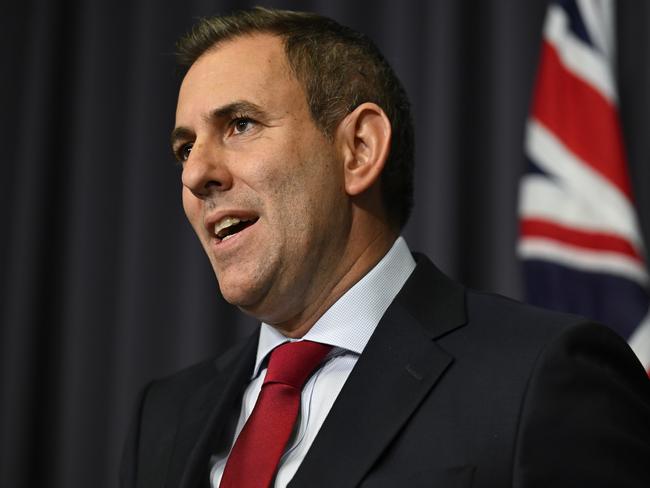 CANBERRA, AUSTRALIA, NewsWire Photos. APRIL 30, 2025: Federal Treasurer Jim Chalmers holds a press conference at Parliament House in Canberra. Picture: NewsWire / Martin Ollman