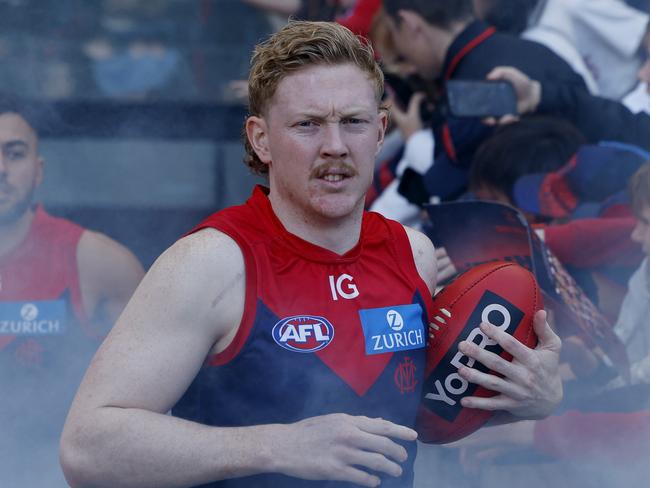 NCA . MELBOURNE, AUSTRALIAÃ July 7 , 2024.  AFL Round 17. Melbourne vs West Coast Eagles at the MCG.    Clayton Oliver of the Demons     . Pic: Michael Klein