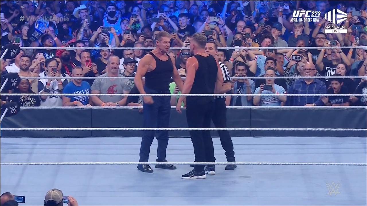 Vince McMahon returns to the ring. Photo: WWE.