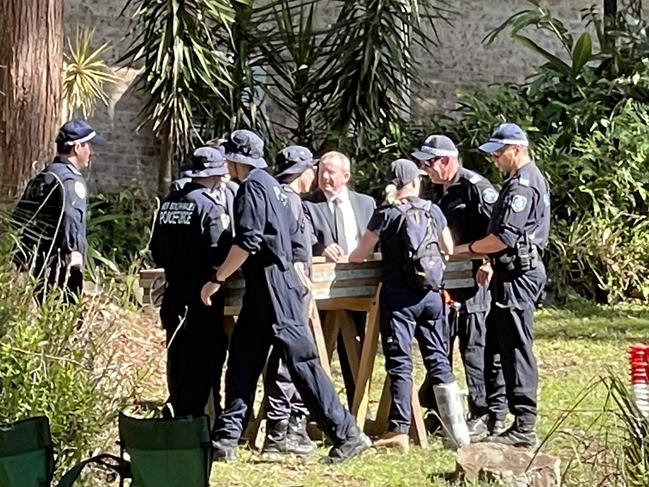 Police and a cadaver dog are at the property as part of a renewed search for William, who was last seen outside the house more than seven years ago.