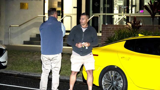 Brisbane Broncos coach Anthony Seibold leaves Broncos headquarters on Sunday evening. Picture: Richard Walker