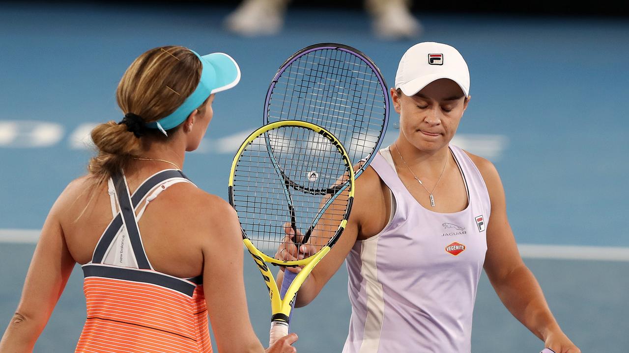 Ash Barty was knocked out by the American. (Photo by Sarah Reed/Getty Images)