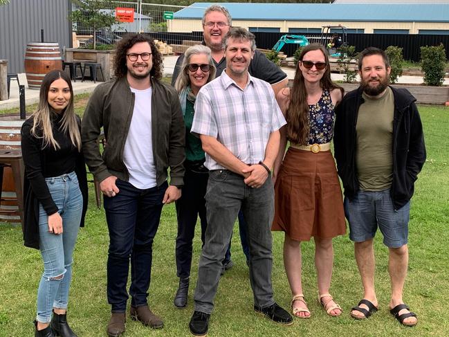 The Daily Examiner and Coffs Coast Advocate teams at Sanctus Brewery, Townsend for one of their monthly networking sessions.