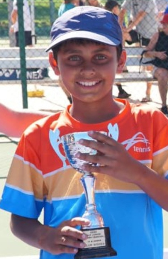 Vivaan Nehra at the 2022 Junior Teams Carnival Title. Photo: Tennis Gold Coast.