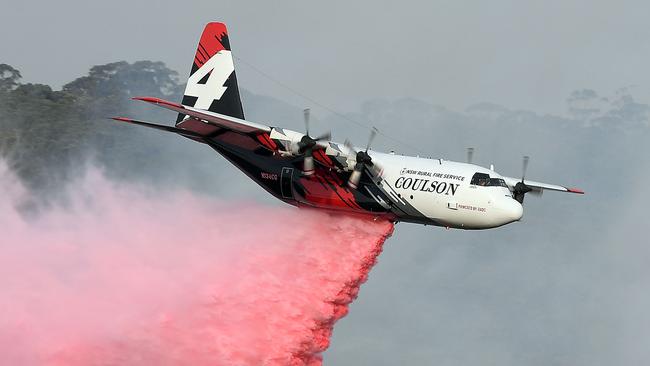 The C-130 Hercules plane that crashed, killing all three on-board. Picture: AFP