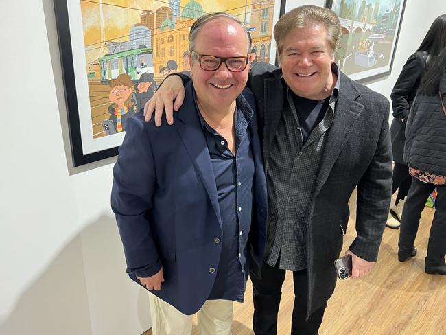 Andrew Fyfe and Daryl Somers at the Marvellous Melbourne exhibition. Picture: Supplied