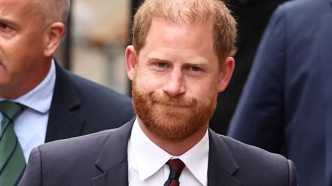 Britain's Prince Harry, Duke of Sussex arrives at the Royal Courts of Justice, Britain's High Court, in central London, on April 8, 2025. (Photo by HENRY NICHOLLS / AFP)