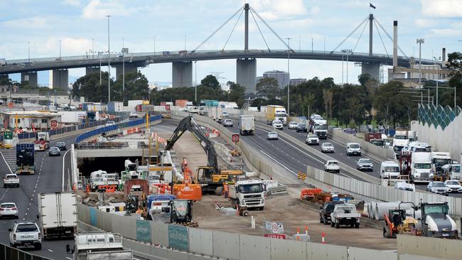 The West Gate Tunnel project has been plagued by delays and cost blowouts. Picture: Andrew Henshaw