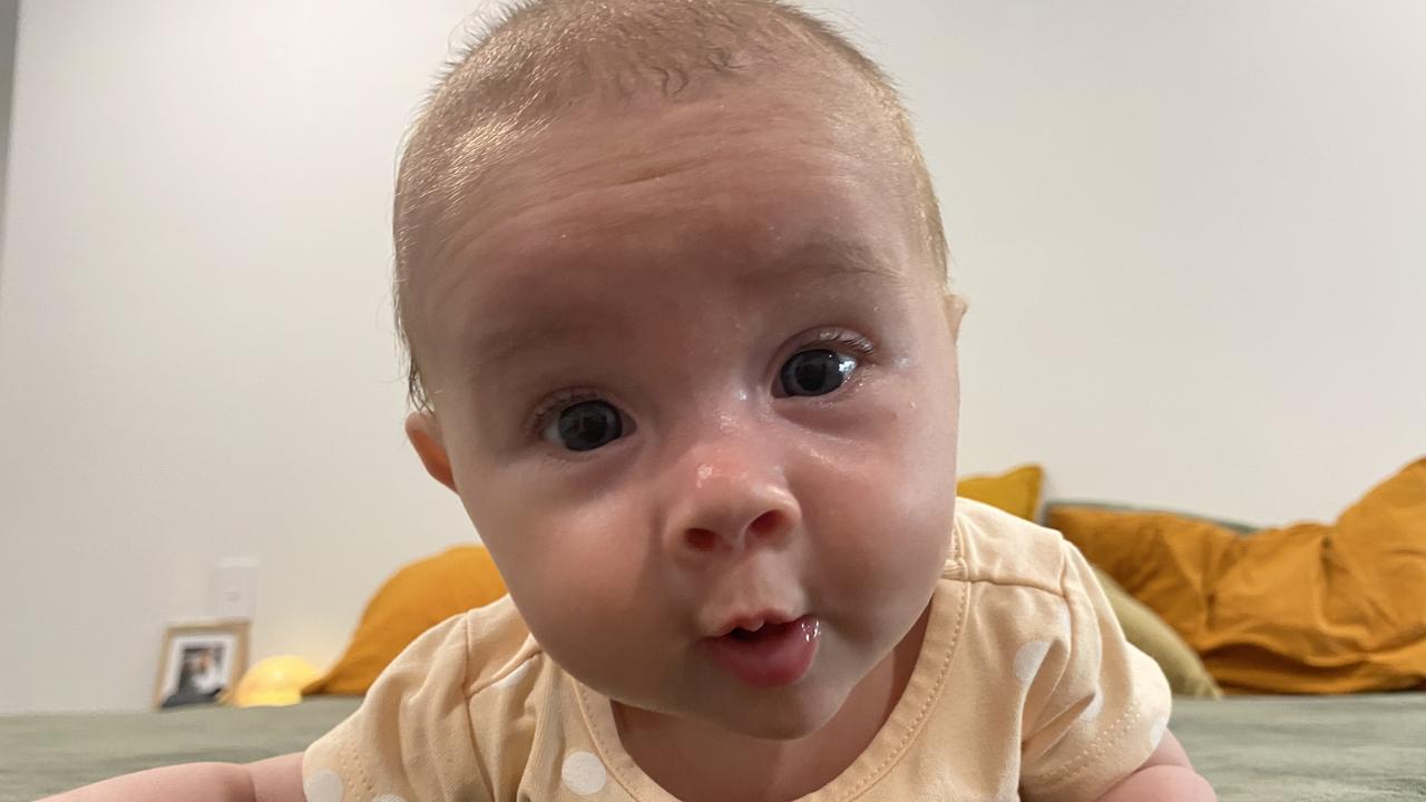 The Queensland Times Cutest Ipswich Summer Baby 2022 competition: “Harper Ross. Having tummy time after getting over Covid-19.” Picture: Zoe