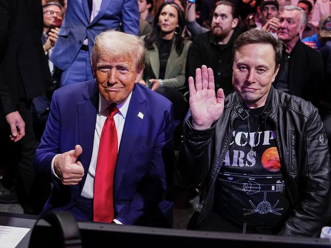 President Donald Trump and Elon Musk. (Photo by Jeff Bottari/Zuffa LLC)