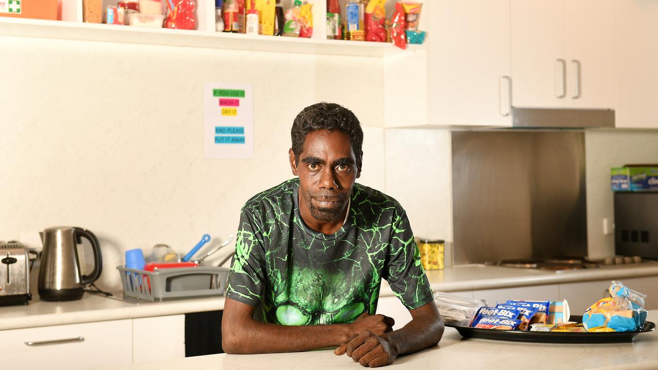 Doomadgee local Aaron Farrell is staying at Karingal to support his brother through surgery, more than 1,000km from their home and family in the NT. Picture: Shae Beplate.