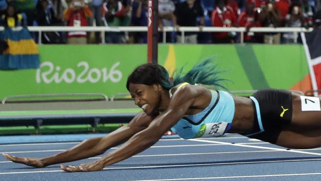 Falling ... Photo: AP Photo/Matt Slocum