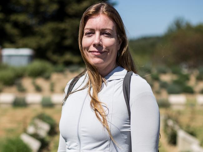 Kate Hill, from Brisbane, said visiting Gallipoli had been on her bucket list. Picture: Frank Bessiere/News Corp Australia