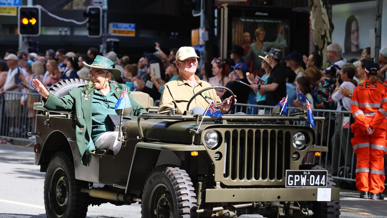 Thousands of people attended the ANZAC Day Parade in Brisbane. Picture: NCA NewsWire/Tertius Pickard