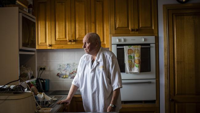 Butcher Philip “Robbo” Robinson at his home in Rosetta after the sentencing of Cheryl Ann Kendall who defrauded over $400,000 from his former business. Picture: Richard Jupe