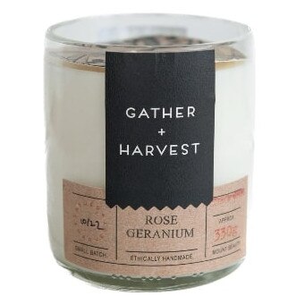 Rose geranium candle