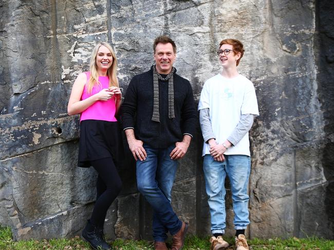 Erik Thomson, Benson Jack Anthony and Melina Vidler who are starring in new TV Show '800 Words'. Picture: Tim Hunter.