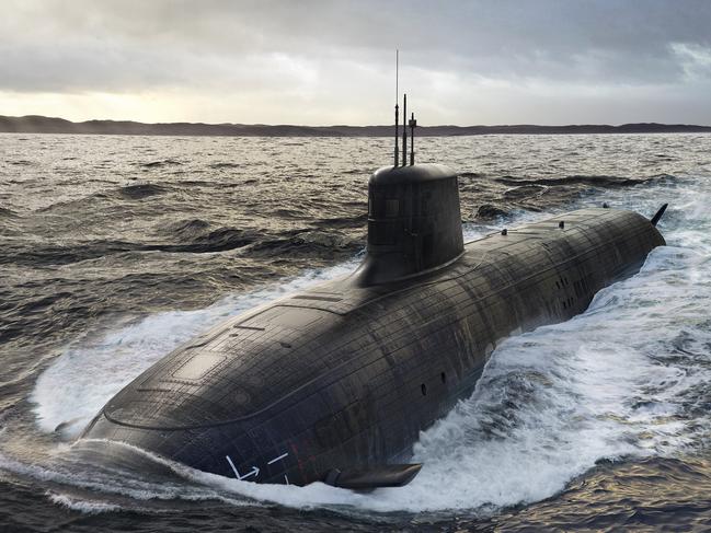 Render of the SSN-AUKUS Nuclear-Powered Submarine. Credit: BAE Systems