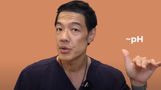 Dr Davin Lim is an accomplished dermatologist who posts videos on YouTube to inform audiences about myths and facts behind skincare. Picture: YouTube / Dr Davin Lim