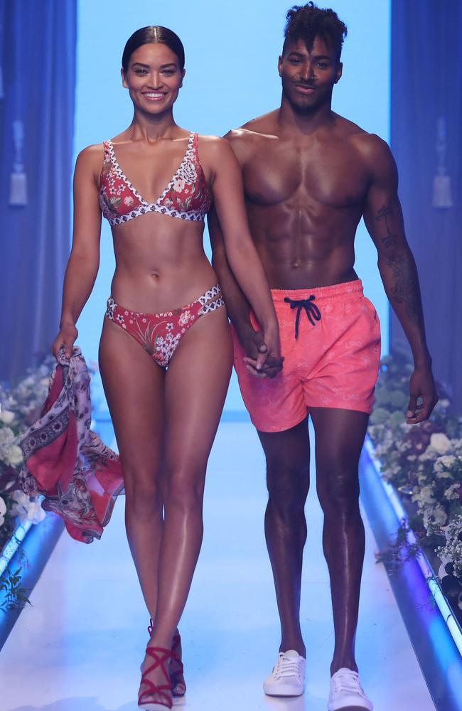 Perfect pair: Shanina Shaik and DJ Ruckus at the recent DJs show. Pic: Mark Metcalfe/Getty Images for David Jones