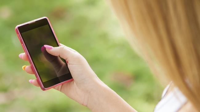 Girl using smart phone