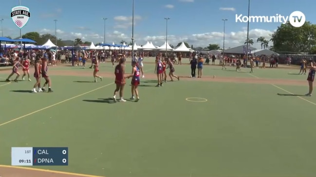 Replay: Netball Queensland Junior State Age Titles Day 1—Caloundra Red v Downey Park Red (U14)