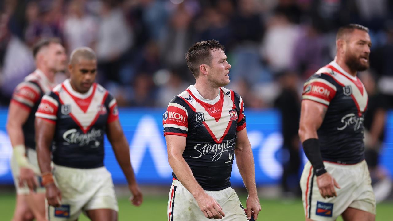 The Roosters’ attack lacked any spark against the Storm. Picture: Cameron Spencer/Getty Images