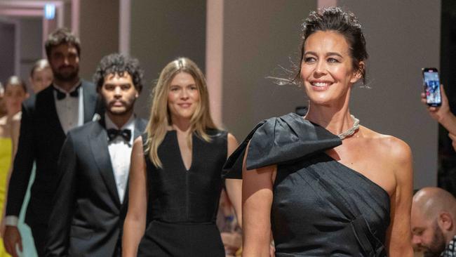 Megan Gale on the runway for David Jones last year when the retailer celebrated its 185th year. Picture: Tony Gough