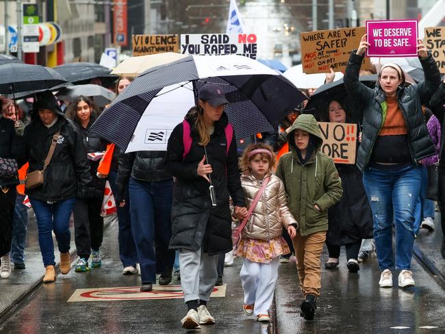 Crowds braved the rain to turn out in force. Picture: Ian Currie