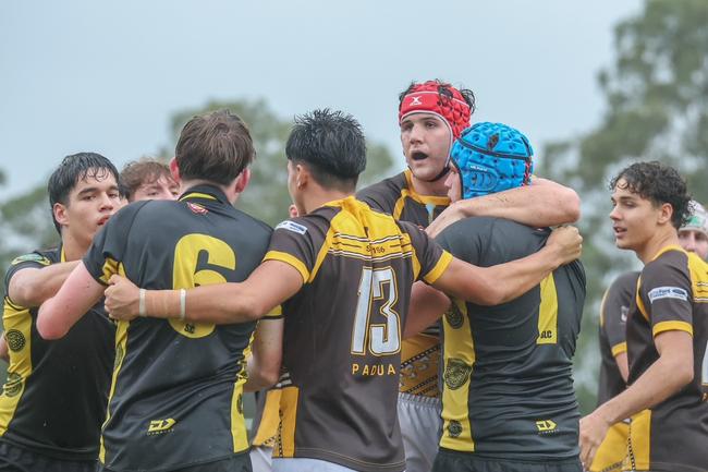 Padua’s forward pack worked well to lay a platform for their backs to thrive off. Will Ross (red headgear) and prop Jack Mercer were elite.