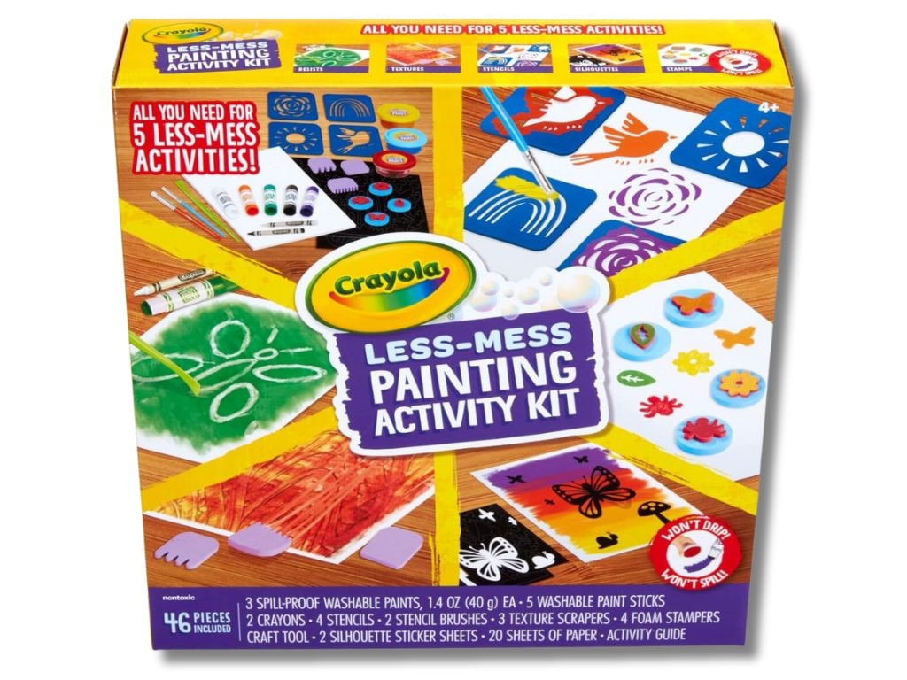 Another great alternative for kids craft is this ‘less-mess painting kit’. Picture: Amazon Australia