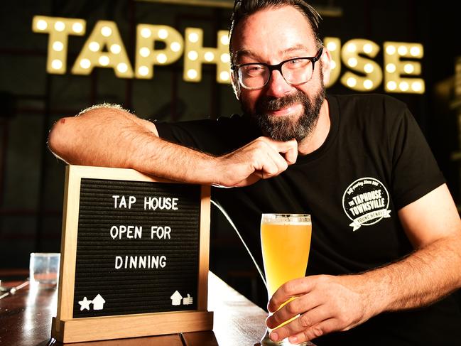 Manager Dave Hinnrichs of Taphouse is excited to be open for diners again with the easing of COVID-19 restrictions. Picture: Alix Sweeney