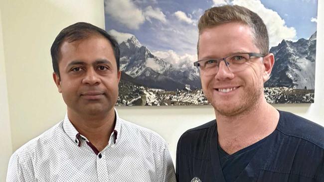 LEADING THE WAY: Clinical director Dr Dilip Kumar and staff specialist Dr Jacob O'Gorman from Gladstone Hospital. Picture: Contributed